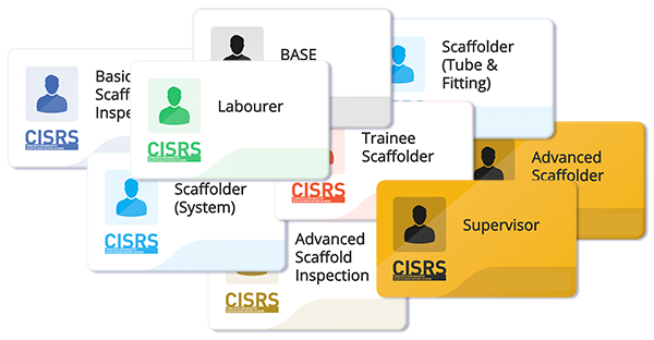 Construction Industry Scaffolders Record Scheme CISRS cards